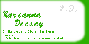 marianna decsey business card