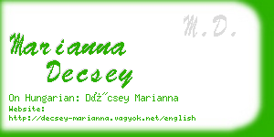 marianna decsey business card